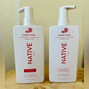 NATIVE Hair Candy Cane Limited Edition Set of Shampoo & Conditioner NWOT